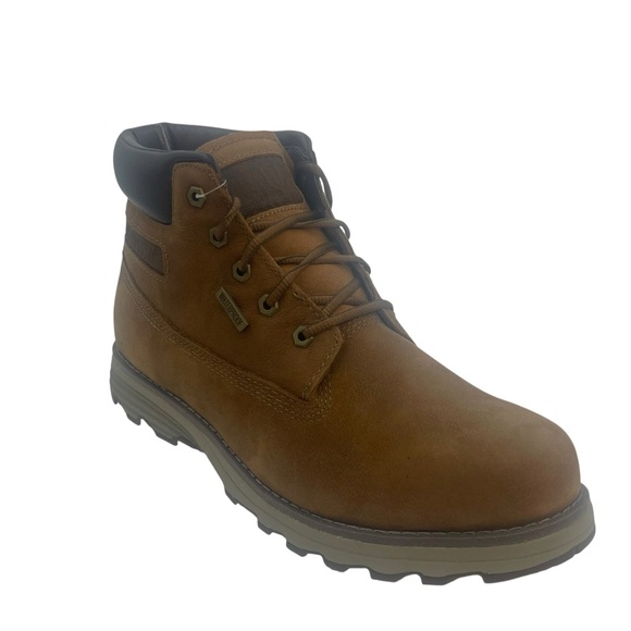 Caterpillar Brown Leather Ankle Boots - Picture 1 of 4